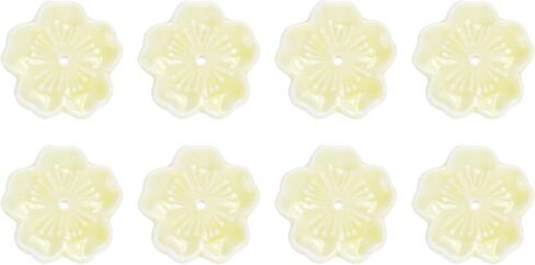 uxcell 8Pcs Cherry Blossom Ceramic Incense Holder, 1.8"x1.8"x0.35" Ceramic Incense Stick Holder Home Chopsticks Rest Decoration for Home Office Decor, Aromatherapy, Pure White in Saudi Arabia