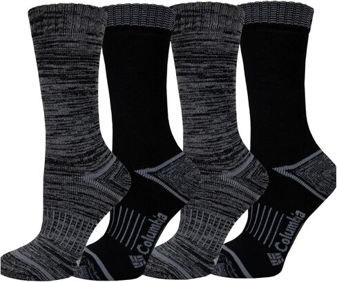 Columbia Men's Moisture Control Crew Socks, Black, 6-12 US in Saudi Arabia