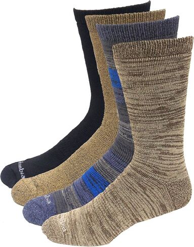Columbia Men's Moisture Control Crew Socks, Black, 6-12 US in Saudi Arabia