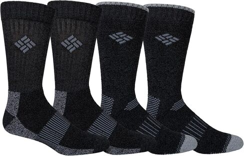 Columbia Men's Moisture Control Crew Socks, Black, 6-12 US in Saudi Arabia