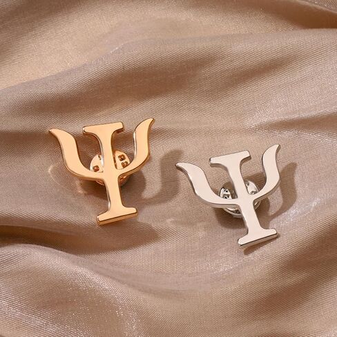 KESYOO 2pcs Psi Symbol Pin Psychology Symbol Pin Psychology Pendant Gold and Silver in Saudi Arabia