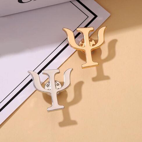 KESYOO 2pcs Psi Symbol Pin Psychology Symbol Pin Psychology Pendant Gold and Silver in Saudi Arabia