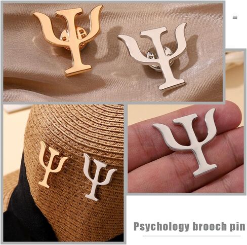 KESYOO 2pcs Psi Symbol Pin Psychology Symbol Pin Psychology Pendant Gold and Silver in Saudi Arabia