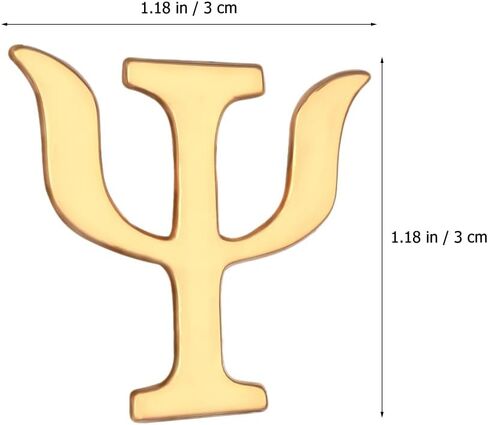 KESYOO 2pcs Psi Symbol Pin Psychology Symbol Pin Psychology Pendant Gold and Silver in Saudi Arabia