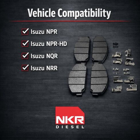 وسادات الفرامل | مجموعة وسادات الفرامل القرصية الأمامية | لإيسوزو NQR، NRR، NPR-XD | عجلة مقاس 19.5 بوصة in Saudi Arabia