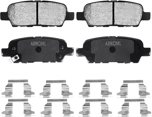 مجموعة وسادات فرامل قرص السيراميك الفاخرة الخلفية تناسب نيسان ألتيما باثفايندر روج سينترا 350Z 370Z مورانو ماكسيما كويست جوك، لإنفينيتي EX/FX/G/M 35/37/45، لـ Q50 QX60 QSeries 2002-2020، 4 قطع in Kuwait