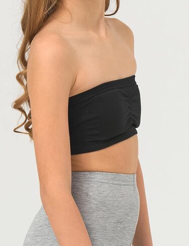 Suekaphin Girls Training Bra Padded Seamless Soft Bras for Girls Bandeau Bra Strapless Tube Bra with Removable Pads Pack of 5 in Kuwait