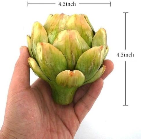 6pcs Large Green Faux Artichoke - Fake Realistic Artichoke Decor, Artificial Vegetable for Home Decor, Table Centerpiece, Kitchen Decor in Saudi Arabia