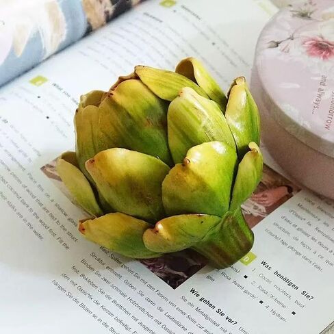 6pcs Large Green Faux Artichoke - Fake Realistic Artichoke Decor, Artificial Vegetable for Home Decor, Table Centerpiece, Kitchen Decor in Saudi Arabia