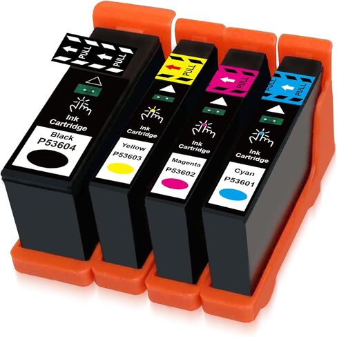 خرطوشة حبر بديلة متوافقة لحبر Primera 53606 53601 53602 53603 53604 مع طابعات سلسلة Primera Bravo 4100 (4 عبوات، 1 أسود/1 سماوي/1 أرجواني/1 أصفر) in Kuwait