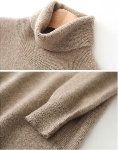 Long Sweater Women's Dress Knitted Turtleneck Long Sleeve 100% Merino Wool Pullover Winter Warm Tops in Saudi Arabia