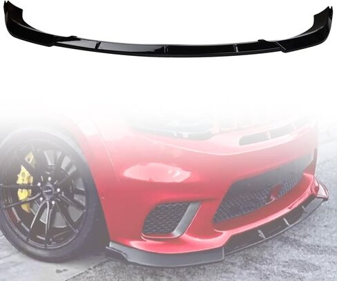 مصد الشفاه الأمامي متوافق مع جيب جراند شيروكي SRT Trackhawk 2014-2021 طقم سبويلر رياضي للجسم Air Dam Chin أسود لامع 3 قطع in Kuwait