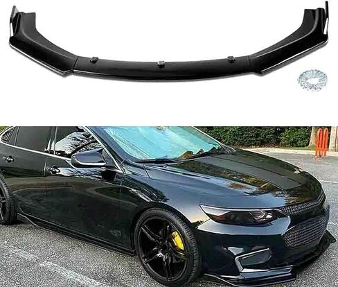 Front Bumper Lip Splitter Spoiler Glossy Black Fit for Chevy Malibu 2016-2018 in Kuwait