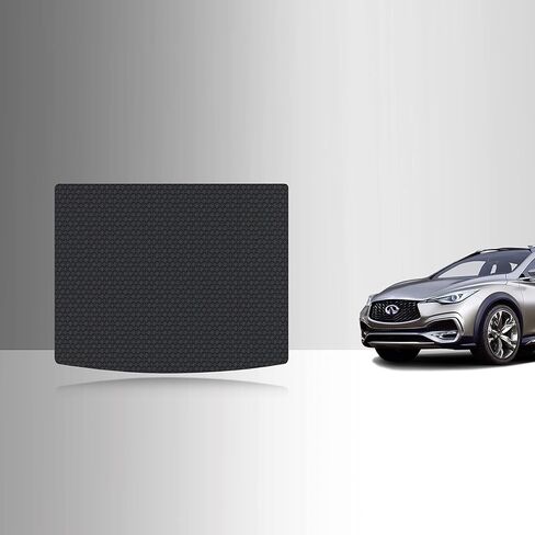 مجموعة إكسسوارات سجادات الأرضية TOUGHPRO (الصف الأمامي + الصف الثاني) لسيارة Infiniti QX30 شديدة التحمل لجميع الأحوال الجوية (صنع في الولايات المتحدة الأمريكية) مطاط أسود 2017 2018 2019 2020 in Kuwait