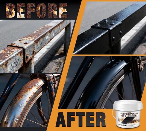 2 in 1 Rust Converter & Metal Primer, 36oz Matte Black Water-Based Rust Remover Paint for Metal, Trailer, Truck, Chassis, Frame, Rust Inhibitor and Encapsulator, Easy Application, Long-Lasting in Kuwait