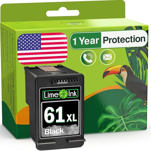 Limeink 1 Remanufactured Ink Cartridge Replacement for HP 61 Ink Cartridge Combo Pack for HP 61 cartridges for Envy 4500 61xl for HP61 Cartridges XL - 1 Black in Saudi Arabia