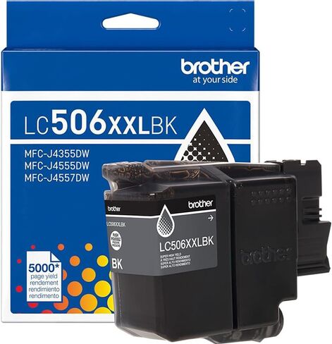 Brother Genuine LC506XXLBKS Super High Yield Black Ink Cartridge for MFC-J4355DW, MFC-J4555DW, MFC-J6560DW, MFC-J6960DW, MFC-J6975DW with Tech Smart USA Printer Essentials Download Card for PC in Saudi Arabia