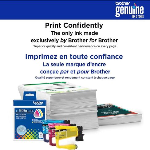 Brother Genuine LC506XXLBKS Super High Yield Black Ink Cartridge for MFC-J4355DW, MFC-J4555DW, MFC-J6560DW, MFC-J6960DW, MFC-J6975DW with Tech Smart USA Printer Essentials Download Card for PC in Saudi Arabia