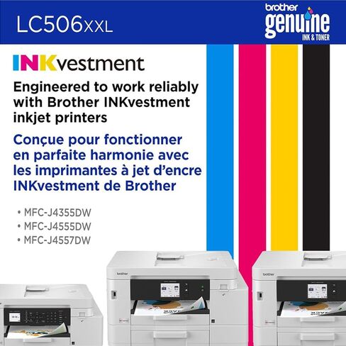 Brother Genuine LC506XXLBKS Super High Yield Black Ink Cartridge for MFC-J4355DW, MFC-J4555DW, MFC-J6560DW, MFC-J6960DW, MFC-J6975DW with Tech Smart USA Printer Essentials Download Card for PC in Saudi Arabia