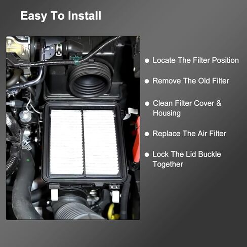 17220-RBJ-000 Front Engine Air Filter and 80291-T5R-A01 Cabin Air Filter Set Fit For 2010-2014 Honda Insight 1.3L in Kuwait