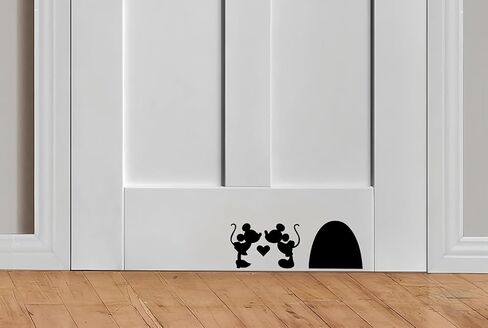 Cute Mouse Couple Kissing Wall Decal - Removable Vinyl Sticker for Nursery, Kids Room, Home Decor (4''x10'', 2pcs) in Saudi Arabia