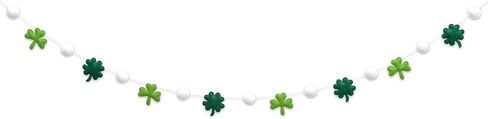 St. Patrick's Day Decorations Banner - Birthday Baby Shower Gender Reveal Party Supplies Banner, Irish Holiday Party Decorations Banner, Four-Leaf Clover Sign St. Patrick's Day Celebration Felt Garland in Kuwait