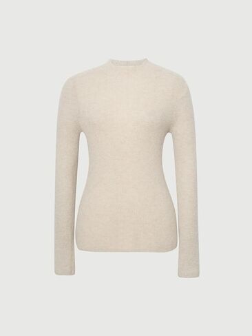 Women’s Soft Shimmer Cashmere Crewneck Sweater, Skin-Friendly Lightweight Knit Pullover for Comfortable Daily Wear in Saudi Arabia
