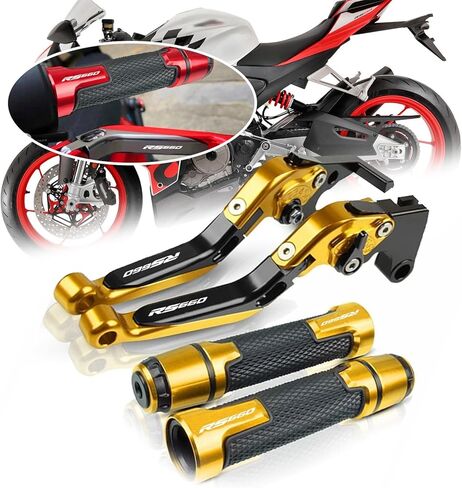 for RS660/Tuono 660 2024 Adjustable Folding Scooter Brake Clutch Lever Handle rs660 Tuono 660 2020-2024 Motorcycle Accessories (TUONO660,Red Black Red) in Kuwait