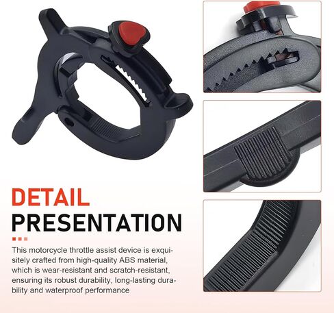 Motorcycle Cruise Control Assist, Outdoor Anti-slip Waterproof Throttle Lock Clamp, Effort-saving Motor Speed Cruise Controller, Universal for Most Motors, ATVs, E-bikes (Black) in Kuwait