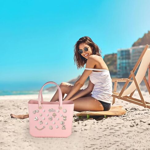 Bag Charms for Bogg Bag Accessories 25PCS Bling Acrylic Decorative Bogg Bag Charms for Beach Tote Rubber Bag Accessories in Kuwait