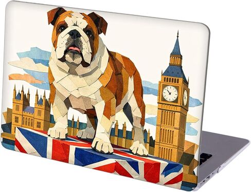 Compatible with MacBook Air 15.3-inch, Hard Shell Case with Keyboard Cover and Screen Protector (A2941, M2 Chip / A3114, M3 Chip / A3241, M4 Chip, 2023-2025 Release) - English Bulldog MC22914 in Saudi Arabia