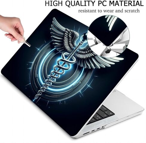 Compatible with MacBook Pro 16-inch, Hard Shell Case with Keyboard Cover and Screen Protector (A2485, M1 / A2780 M2 / A2991 M3 / A3403 A3186 M4, 2021-2025 Release) - Caduceus MC23371 in Saudi Arabia