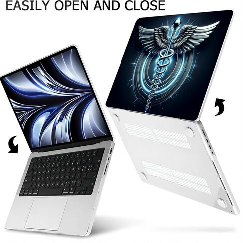 Compatible with MacBook Pro 16-inch, Hard Shell Case with Keyboard Cover and Screen Protector (A2485, M1 / A2780 M2 / A2991 M3 / A3403 A3186 M4, 2021-2025 Release) - Caduceus MC23371 in Saudi Arabia