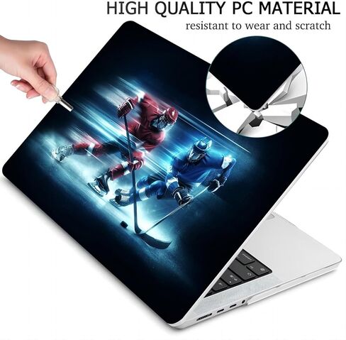 Compatible with MacBook Pro 16-inch, Hard Shell Case with Keyboard Cover and Screen Protector (A2485, M1 / A2780 M2 / A2991 M3 / A3403 A3186 M4, 2021-2025 Release) - Hockey MC22289 in Saudi Arabia