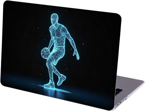 Compatible with MacBook Air 15.3-inch, Hard Shell Case with Keyboard Cover and Screen Protector (A2941, M2 Chip / A3114, M3 Chip / A3241, M4 Chip, 2023-2025 Release) - Basketballs MC22381 in Saudi Arabia