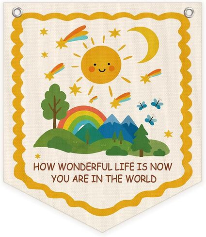 Inspirational Everything Is Figureoutable Wall Pennant Banner Flag, Positive Affirmations Motivational Hanging Wall Decor for Classroom Kids Nursery Room Bedroom Playroom in Saudi Arabia