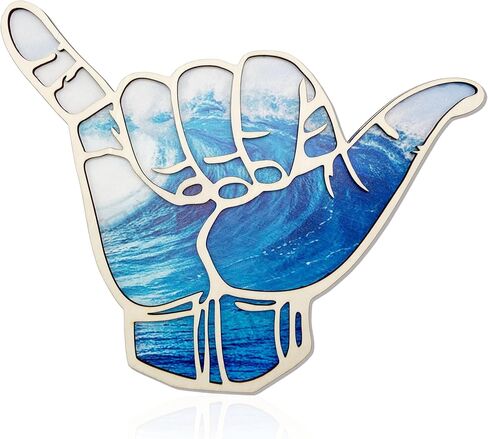 Wooden Shaka Wall Sign Hang Loose Sign Hawaii Aloha Surfer Hand Sign Nursery Room Decor Surf Wall Decor for Home Living Room Bathroom Bedroom and Nursery in Kuwait