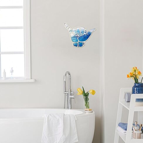 Wooden Shaka Wall Sign Hang Loose Sign Hawaii Aloha Surfer Hand Sign Nursery Room Decor Surf Wall Decor for Home Living Room Bathroom Bedroom and Nursery in Kuwait