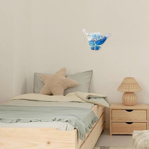 Wooden Shaka Wall Sign Hang Loose Sign Hawaii Aloha Surfer Hand Sign Nursery Room Decor Surf Wall Decor for Home Living Room Bathroom Bedroom and Nursery in Kuwait