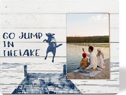 SNNDER Blue Coastal Seashell Picture Frame 4x6, Preppy Beach Photo Frame, Blue Shells Nautical Wooden Picture Photo Frames for Desk Tabletop Wall Display Decoration in Kuwait