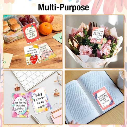 50 Pcs Positive Affirmations Cards, 2.52 * 3.5 Inch Inspirational Motivational Cards for Women, Employees Coworkers, and Kids, Blank Back in Kuwait