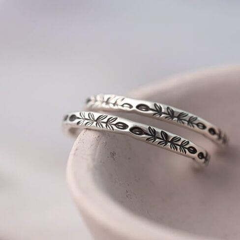 Hoop Earrings, Handmade Jewelry, Hypoallergenic Jewelry Gifts for Her, Stamped Everyday Earrings in Saudi Arabia