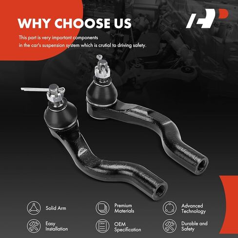 A-Premium 2 x Front Outer Tie Rod Ends, Compatible with Honda CR-V CRV 2017-2023 in Saudi Arabia