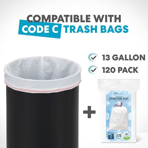 SIMPLI-MAGIC 79500 Open Top Trash Can, Commercial Grade, 65L Capacity, Extra Large, Black in Kuwait