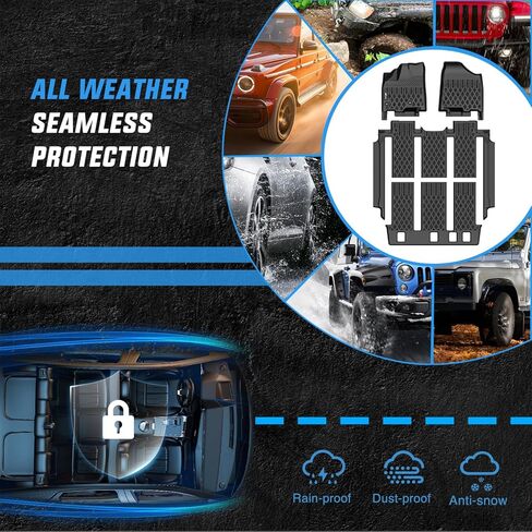 Nilight TPE Floor Mats for Toyota Sienna 7 Seat 2013 2014 2015 2016 2017 2018 2019 2020 (Without Center Console Only) All Weather Custom Fit Heavy Duty Floor Liners in Saudi Arabia