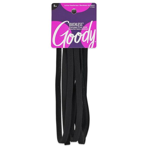Goody Corporate Slideproof Headwrap Thin with Spikey Silicone, Black, 5 Count (Pack of 3) in Saudi Arabia