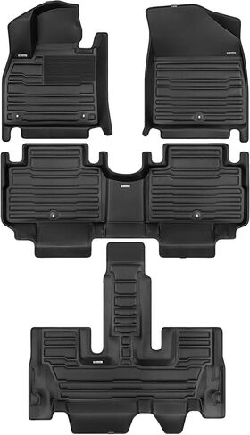 TuxMat - for Toyota Sienna 7-Seater Platinum 2025-2026 Models - Custom Car Mats - Maximum Coverage, All Weather, Laser Measured - This Full Set Includes 1st, 2nd and 3rd Rows in Kuwait