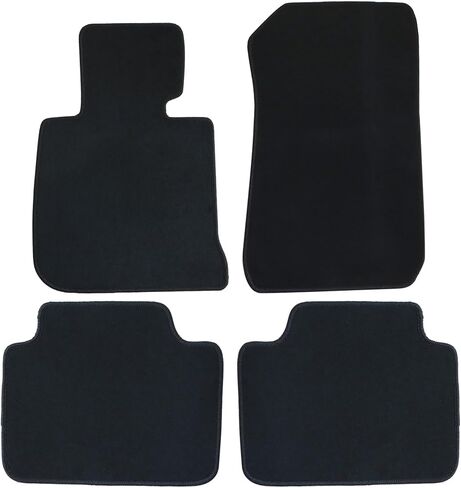 GXARTS 4 PCS Both Front & Rear Floor Mats Carpet Black Velour Compatible with BMW 3-Series F30 2012 2013 2014 2015 2016 2017 2018 2019 Anti- Slip in Saudi Arabia