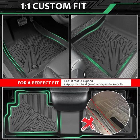 Floor Mats for Kia Telluride 2020 2021 2022 2023 2024 2025 7/8 Seats, TPE TPE Non-Slip Summer Winter All Weather Protection Custom Fit Floor Liners & Seatback Mat & Cargo Liner in Kuwait