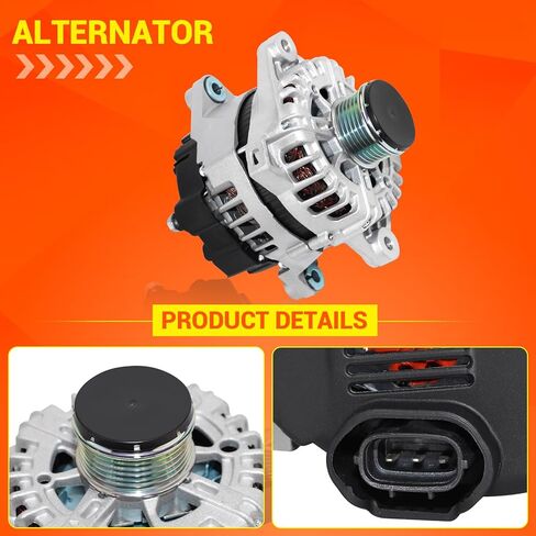 12V 150Amp High Output Alternator Compatible with 2013-2016 Hyundai Santa Fe Sport, 2013-2015 Kia Sorento 2.4L, 2014-2015 Optima 2.0L Replaces # 11710N 37300-2G850 90-22-5699 in Kuwait